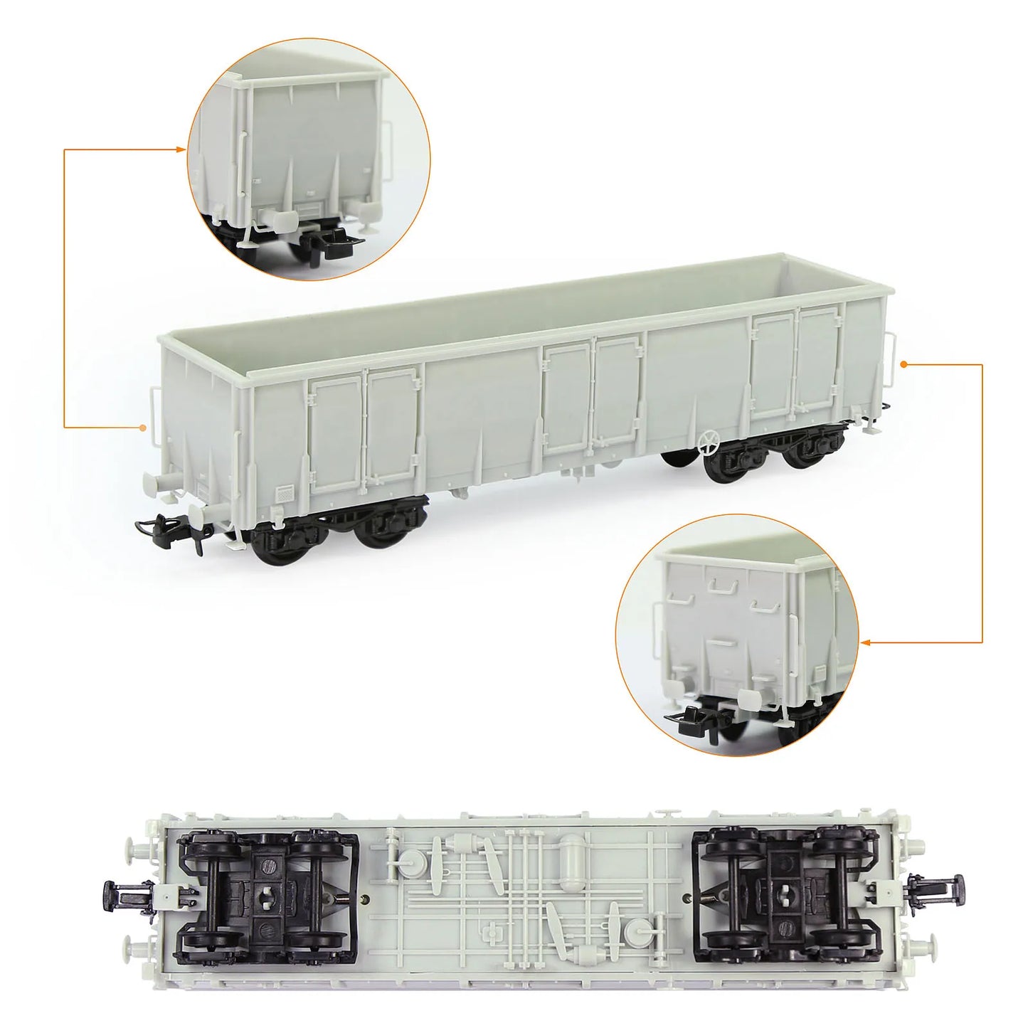 Dumper wagon, high side, unassembled, 1/87 scale, C8742JJ, 1 piece 