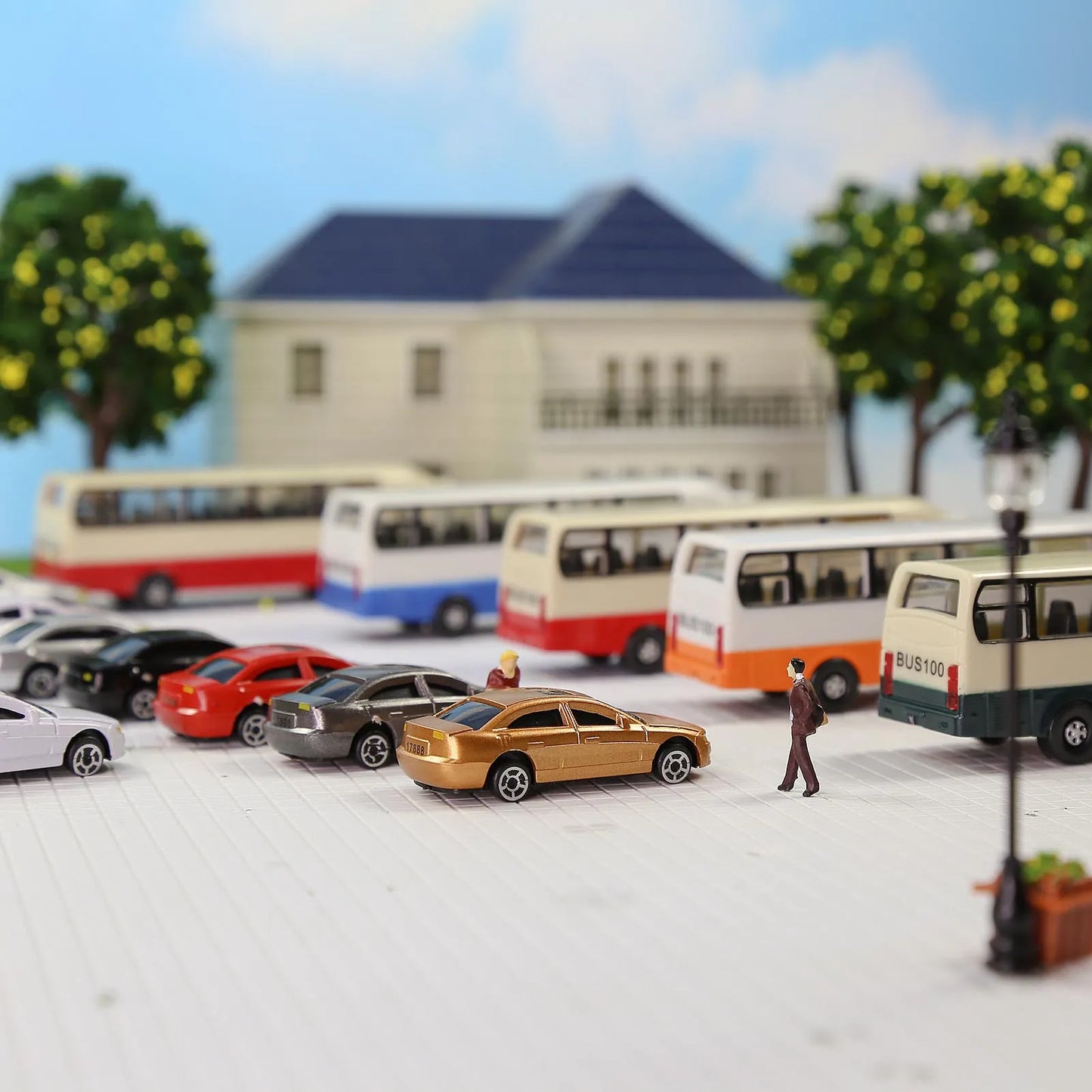 50pcs 1/87 scale plastic model car 