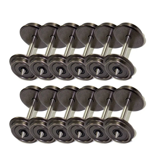 12pcs H0 Scale 1:87 36inch Inventory Train Metal Wheels C8724 