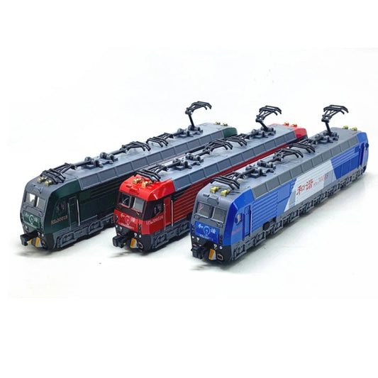 Locomotora de juguete, modelo de tren eléctrico. 