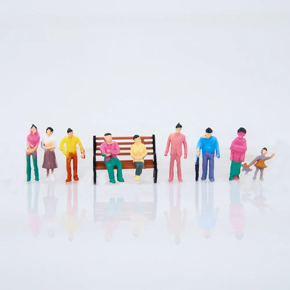 Miniature Painted Figures, 1/100, 200 Pieces 