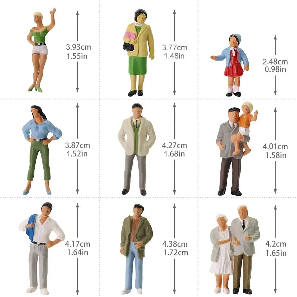 30pcs 1/43 Scale Standing People Figures