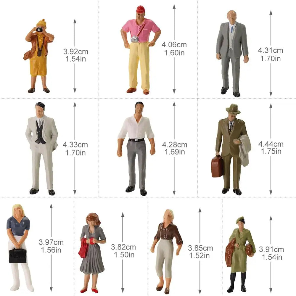 30pcs 1/43 Scale Standing People Figures