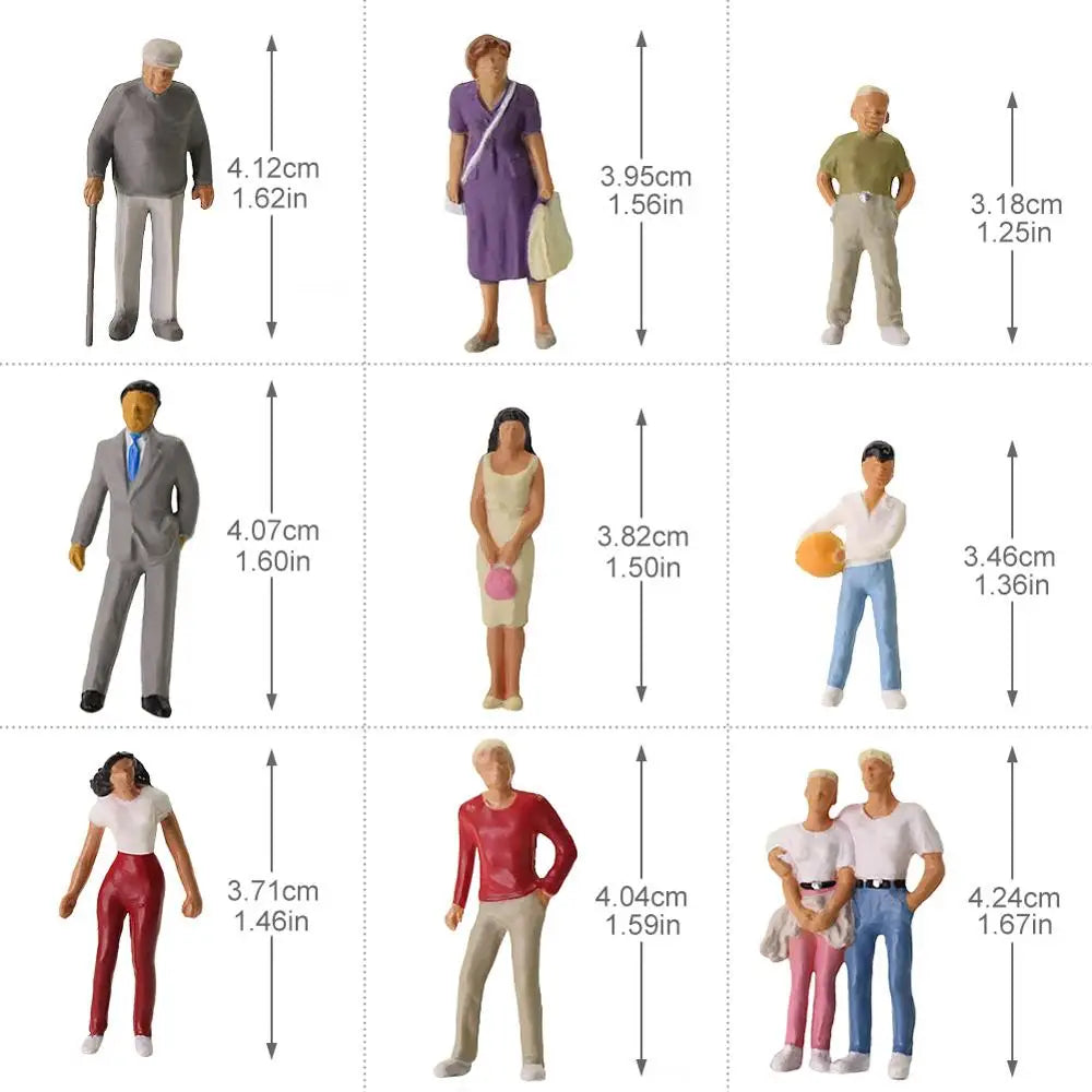 30pcs 1/43 Scale Standing People Figures