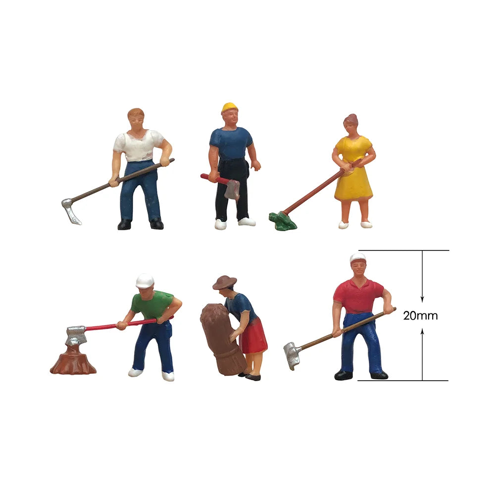 Figures of field workers, H0 scale 