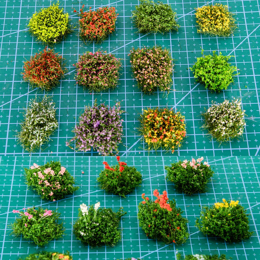 Miniature Enge Cluster Tufts Flowers, Railway Train Layout, Military Scene, DIY Model, Executive Decor, Diorama, Random Handout, 5pcs per lot 