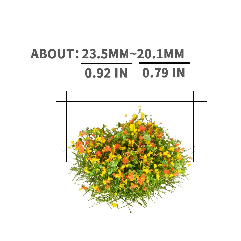 Fleurs de touffes de grappe d'enge miniatures, disposition de train ferroviaire, scène militaire, modèle de bricolage, décor exécutif, diorama, document aléatoire, 5 pièces par lot