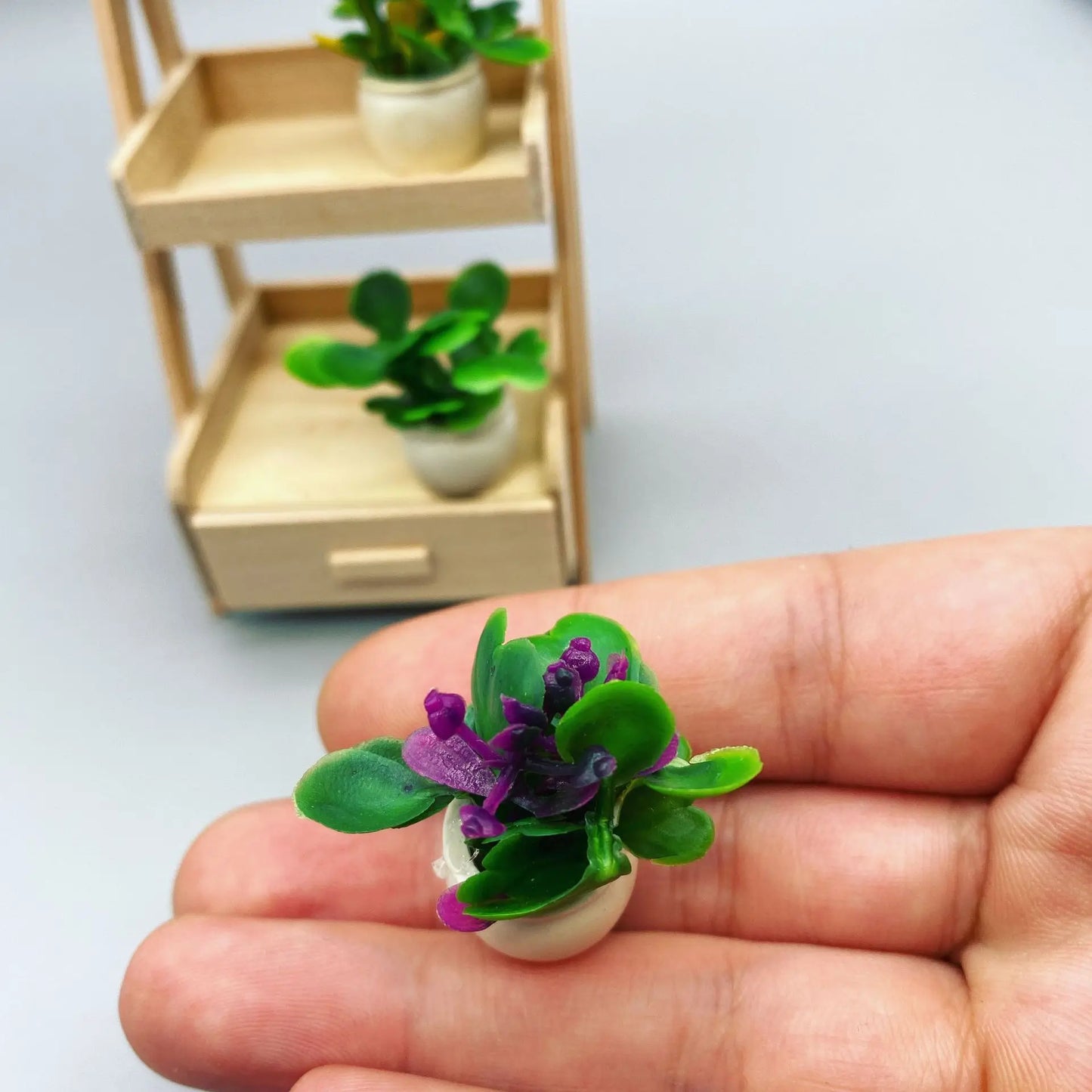 Fleurs miniatures en pot, modèle de plantes en ABS, Diorama 10 pièces