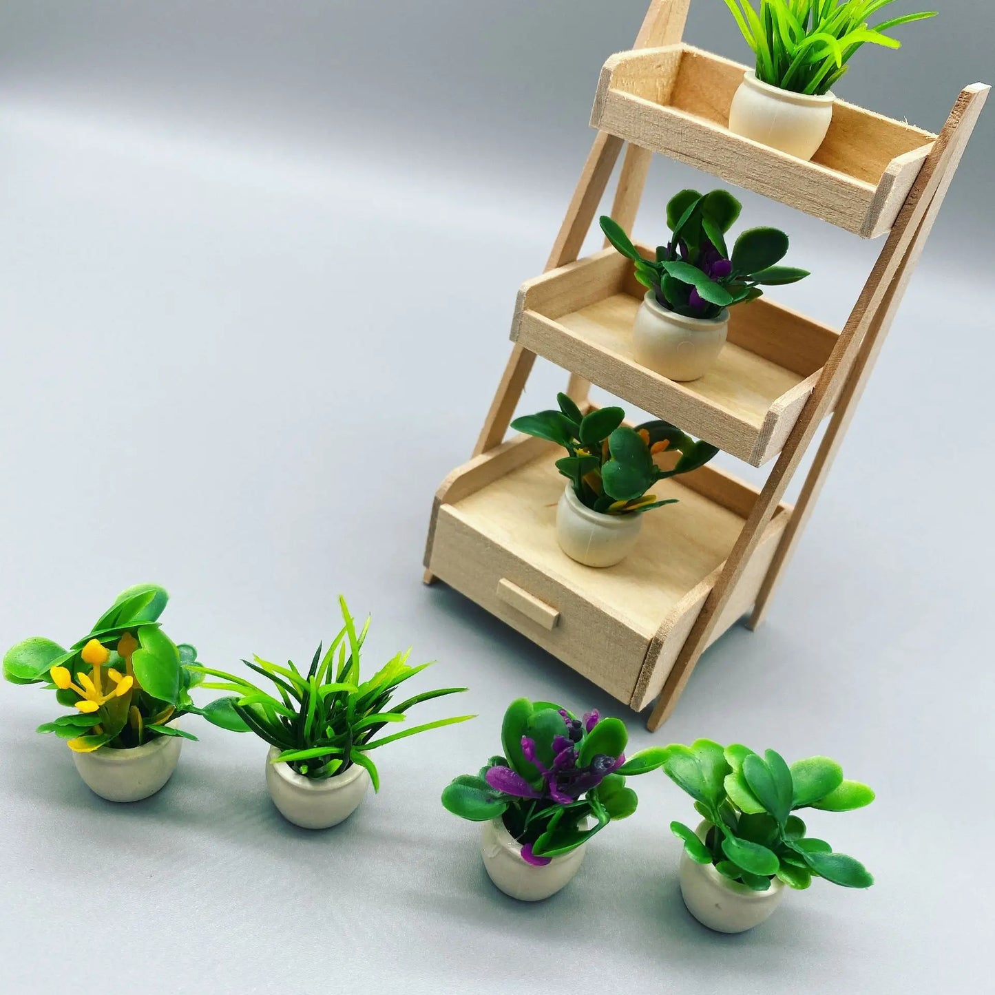 Fleurs miniatures en pot, modèle de plantes en ABS, Diorama 10 pièces