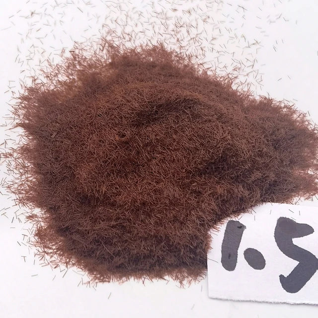 Grass flocking fibers, 50ml pot, 1.5/3/5/8mm, H0-N Z scale 