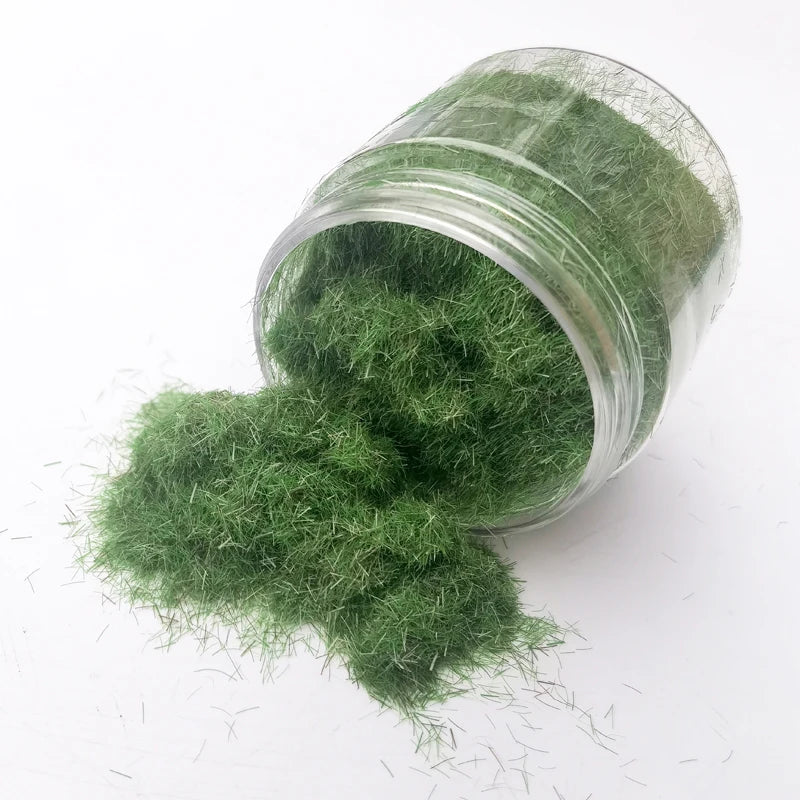 Grass flocking fibers, 50ml pot, 1.5/3/5/8mm, H0-N Z scale 