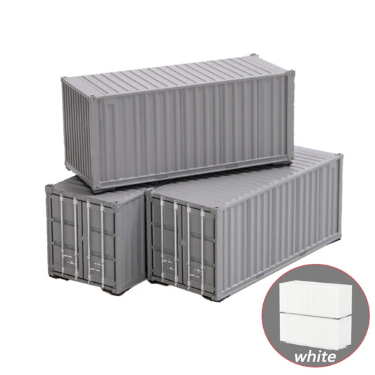 HO 1:87 Scale Container Model 20 Feet Wagon For Train Railway Scene Layout Diorama Accessories 3/5/10pcs 