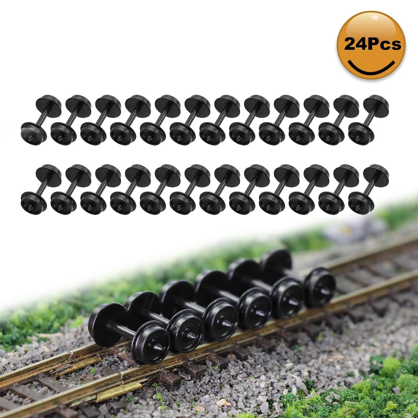 N Scale 1:160 33inch 28N 24pcs 48pcs Model Train Plastic Wheel Set 