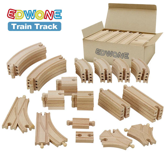 Wooden railway track toys, suitable for Brio track, 50 pieces 