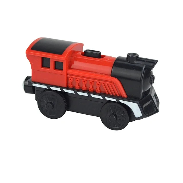 Wooden Train Track Toys for Children, Magnetic and Electric Set, Compatible with All Brands of Wood, Biro Train Tracks 