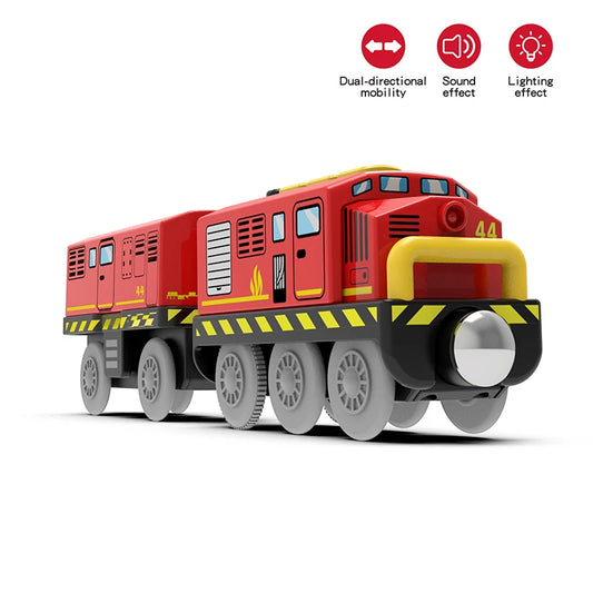 Wooden Train Track Toys for Children, Electric, Compatible with All Brands of Biro Train Tracks 