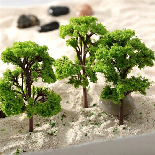 30pcs/lot 4cm/6cm DIY miniature tree model outdoor building garden scene layout plants materials diorama kits 