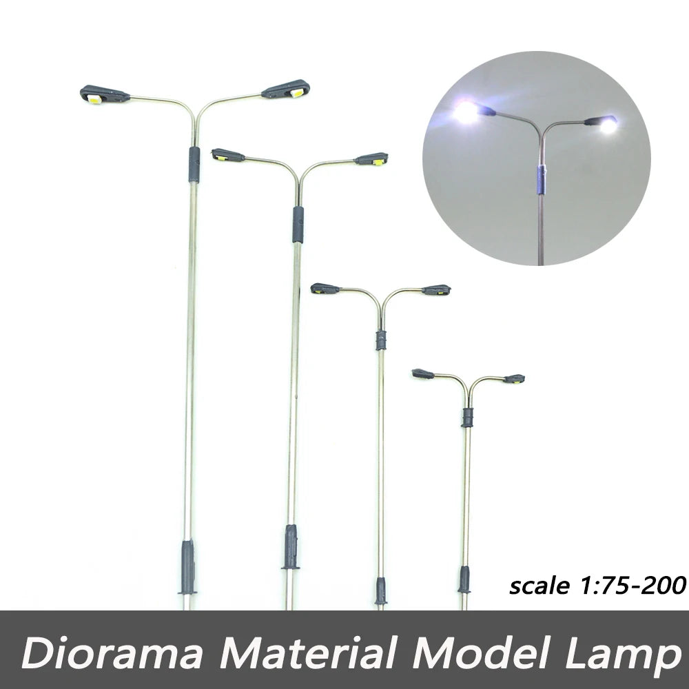 Set of 10 metal street lamps, model, rw lighting, railway, railway, railway, building, railway, railway, table, diorama 