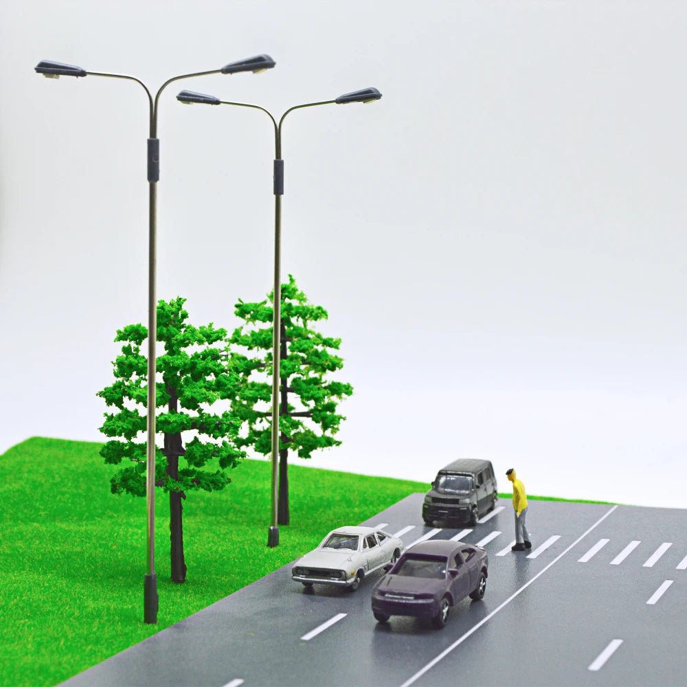 Set of 10 metal street lamps, model, rw lighting, railway, railway, railway, building, railway, railway, table, diorama 