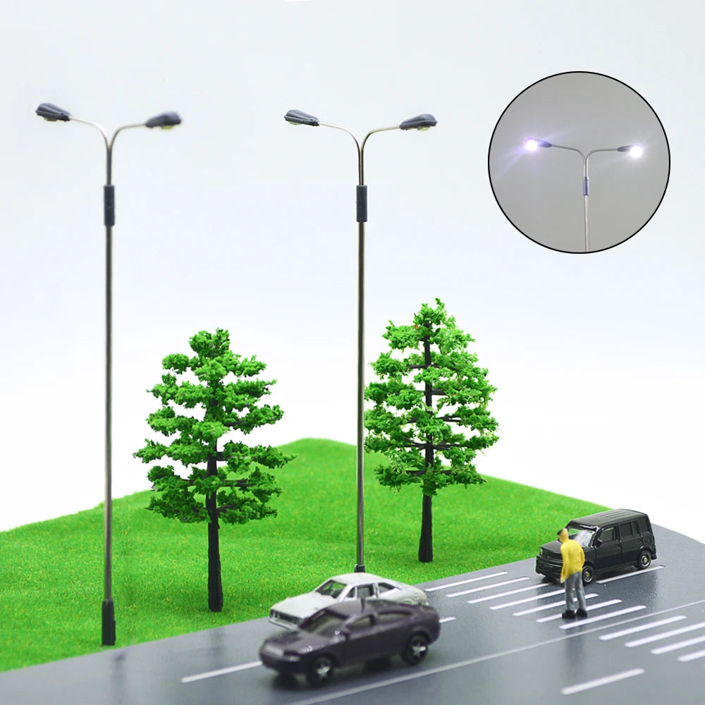 Set of 10 metal street lamps, model, rw lighting, railway, railway, railway, building, railway, railway, table, diorama 