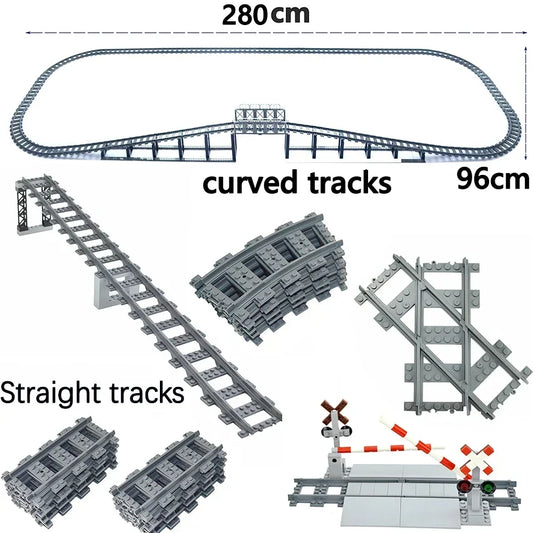 Spielzeugeisenbahnschienen, komplettes Set 