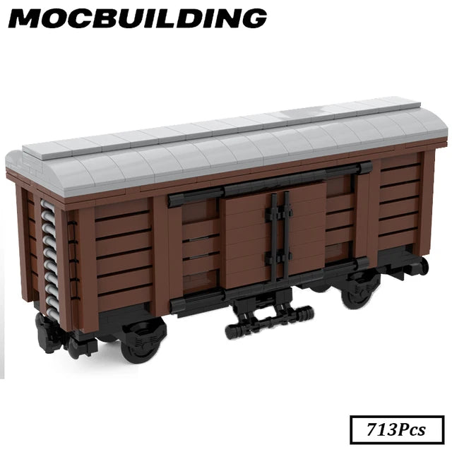 Wagon couvert et wagon plat, Construction MOC