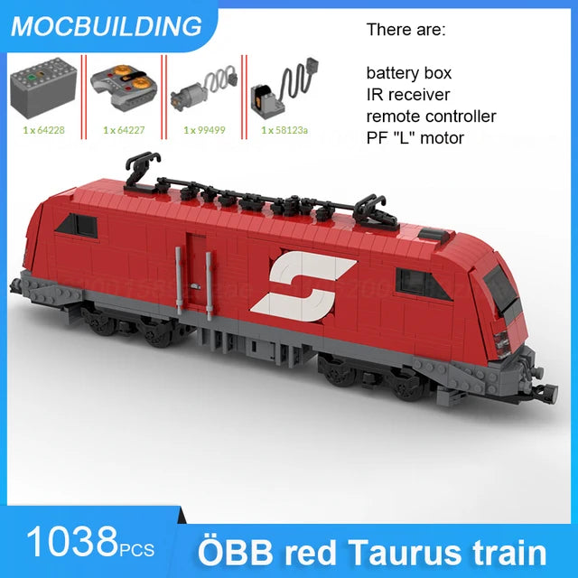 ÖBB-Lokomotive, schwarz-rote Ausführung, MOC-Steinbaugruppe 