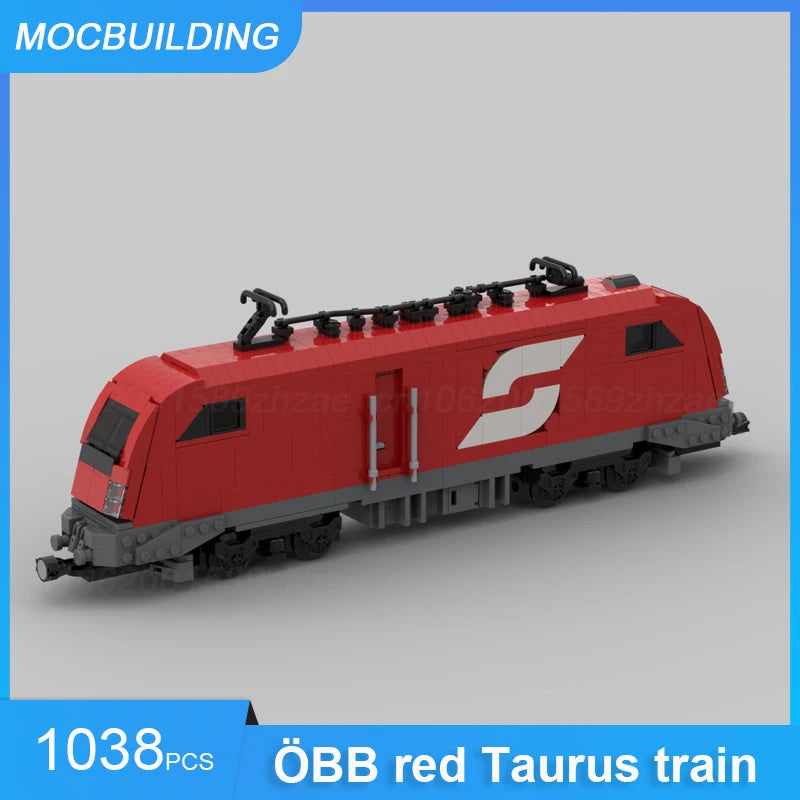 ÖBB-Lokomotive, schwarz-rote Ausführung, MOC-Steinbaugruppe 