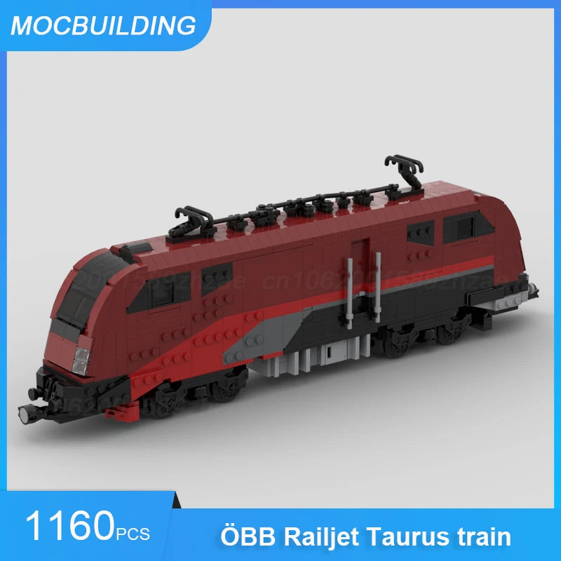 ÖBB-Lokomotive, schwarz-rote Ausführung, MOC-Steinbaugruppe 