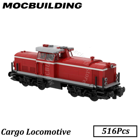 Diesel locomotive type DB, cargo freight, MOC construction 