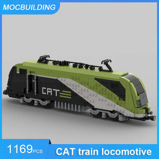 CAT type locomotive, bricks to assemble MOC 