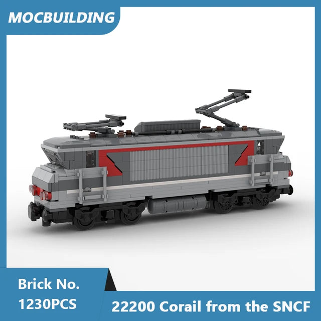 Corail passenger car, 1st class train model, DIY MOC assembled bricks 