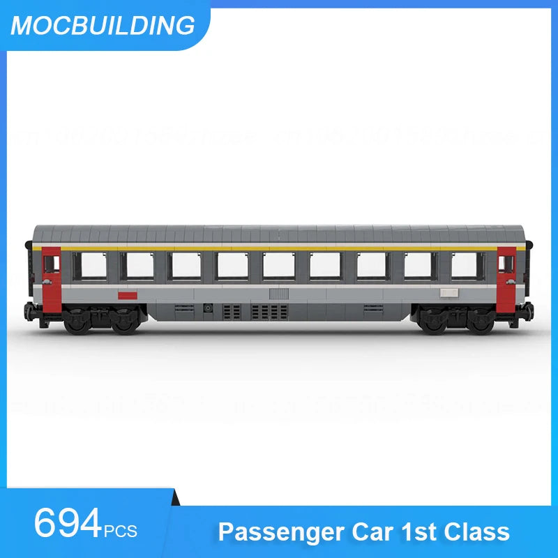 Voiture voyageur Corail, modèle de train de 1ère classe, briques assemblées bricolage MOC