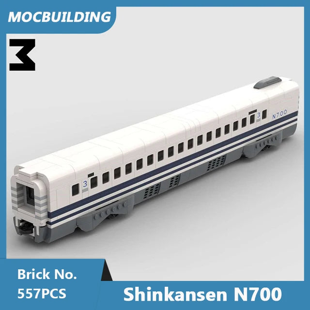 Japanischer TGV Shinkansen, zusammengebaute Bausteine ​​MOC 