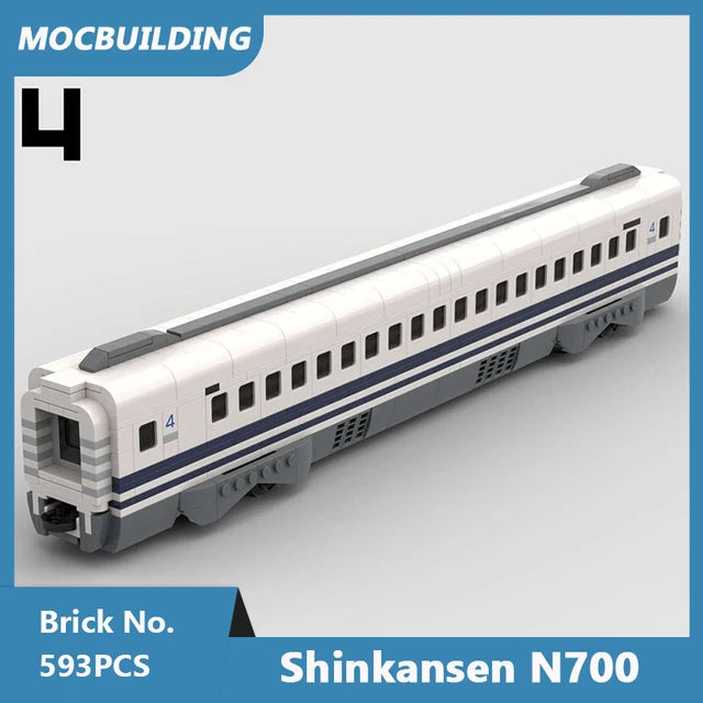 Japanischer TGV Shinkansen, zusammengebaute Bausteine ​​MOC 