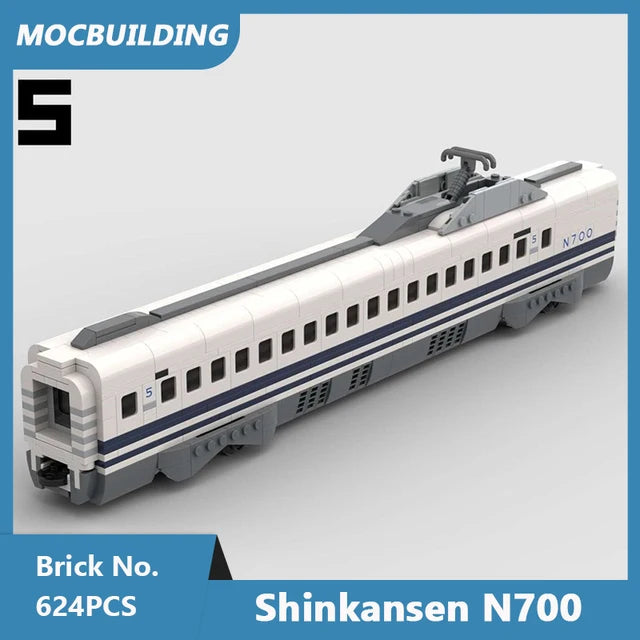 Japanischer TGV Shinkansen, zusammengebaute Bausteine ​​MOC 