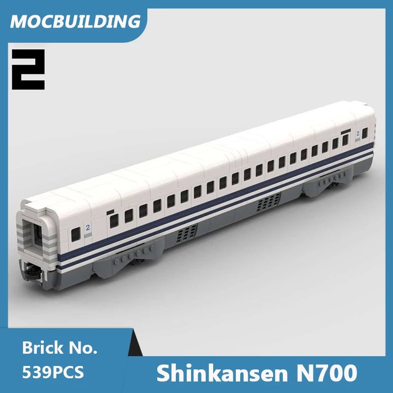 Japanischer TGV Shinkansen, zusammengebaute Bausteine ​​MOC 