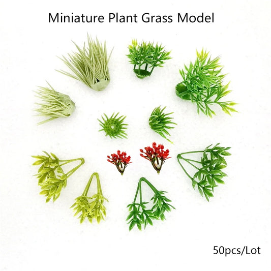 Plante et fleur miniatures, 50 pièces