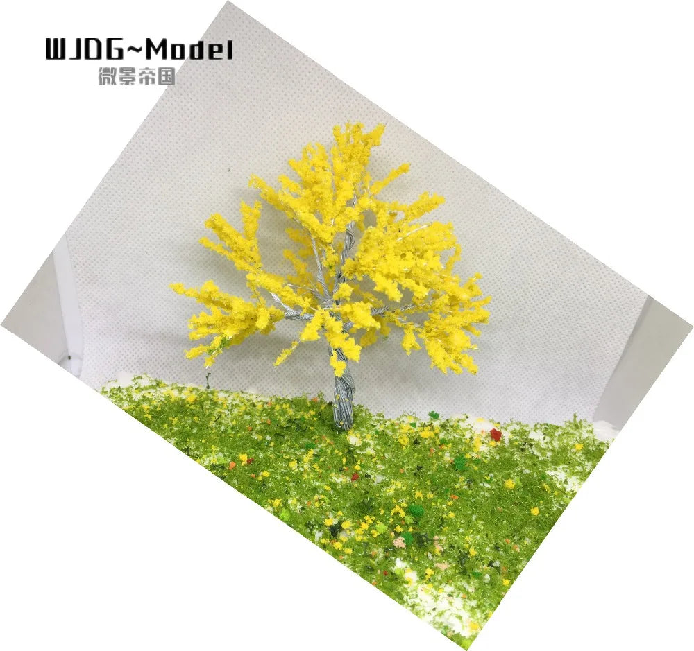 Arbres de jardin, fleur de fil jaune