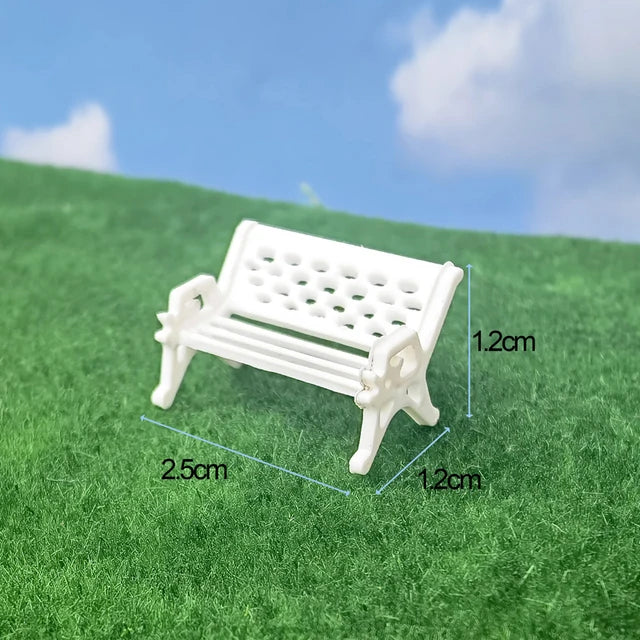 Mini park bench, H0 scales, 1/64/87, 2 pieces 