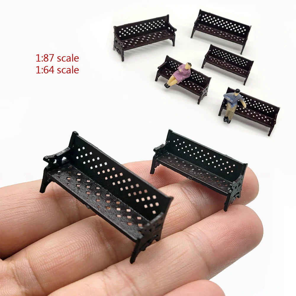 Mini park bench, H0 scales, 1/64/87, 2 pieces 