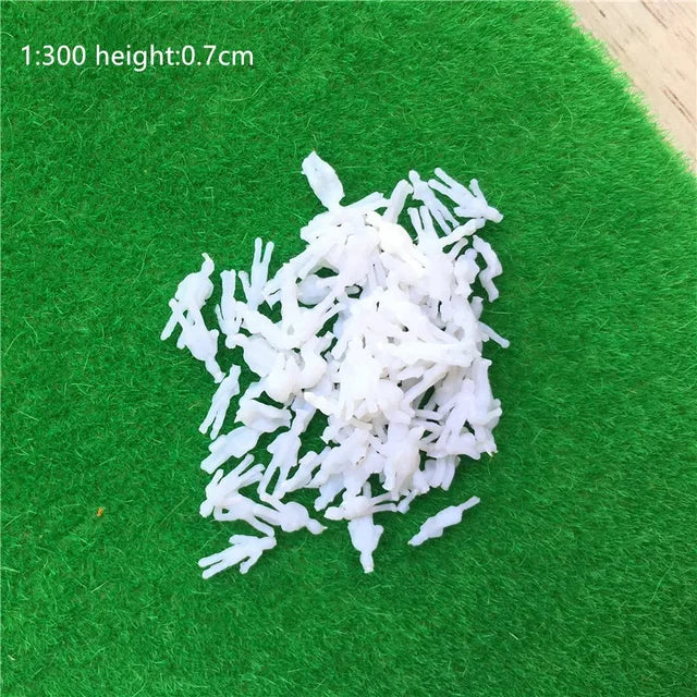 300pcs White Mixed Miniature Figures Human Scale HO Model Plastic Resin 100/150/200/300 