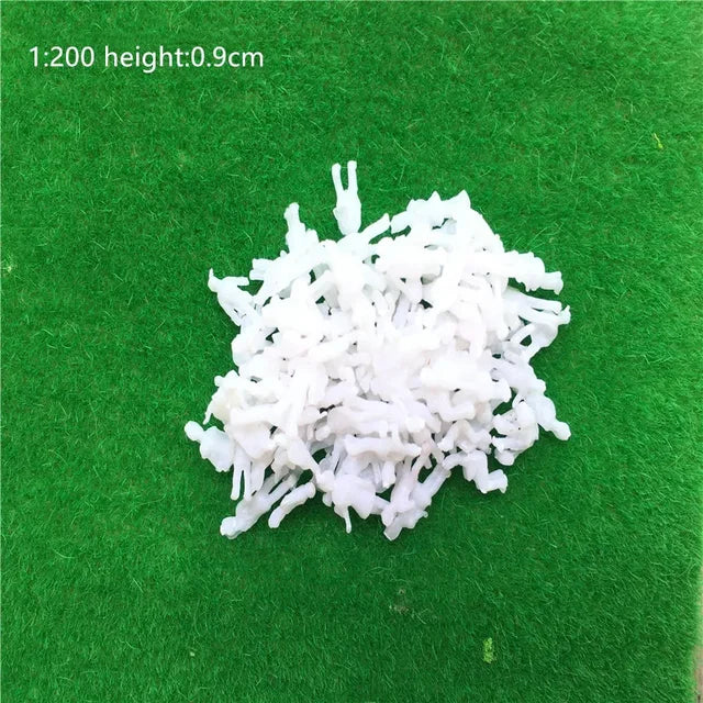 300pcs White Mixed Miniature Figures Human Scale HO Model Plastic Resin 100/150/200/300 