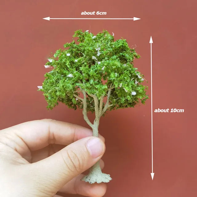 Modelo Miniatura de Árbol Verde en Alambre 12cm 