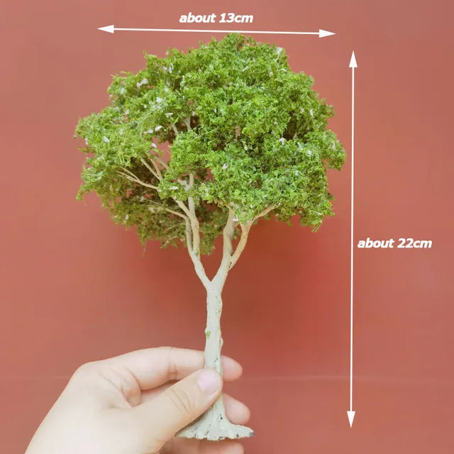 Modelo Miniatura de Árbol Verde en Alambre 12cm 