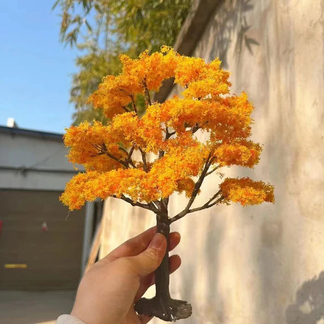 Modelo Miniatura de Árbol Verde en Alambre 12cm 