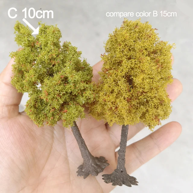 Modelo Miniatura de Árbol Verde en Alambre 12cm 