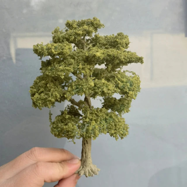 Modelo Miniatura de Árbol Verde en Alambre 12cm 