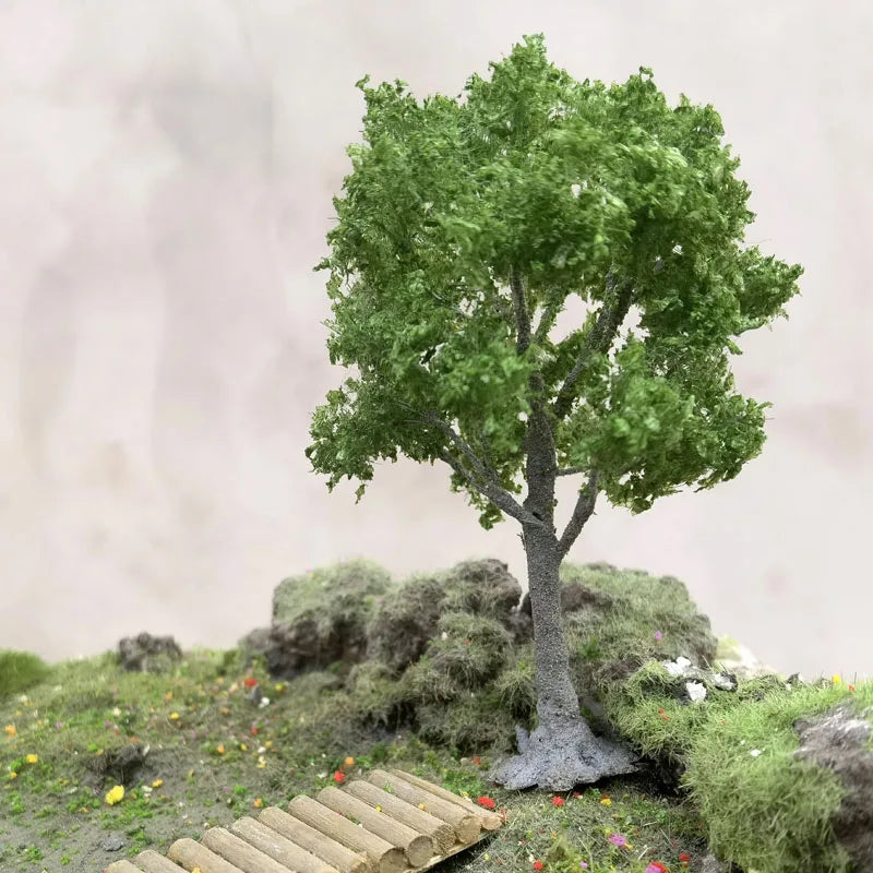 Modèle Miniature d'Arbre Vert en Fil de Fer de 12cm