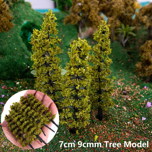 7-9cm Miniature Tree Model, ABS Enriched Plant for Sand Table Building, Railway Scenery Materials, Diorama Analyst, 25 Pieces 